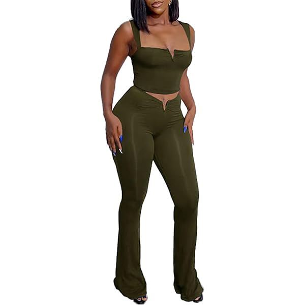 Amazon.com: TUWIXIUW Women 2 Piece Outfits Tie Backless Crop Amazon.com: TUWIXIUW Women 2 Piece Outfits Tie Backless Crop